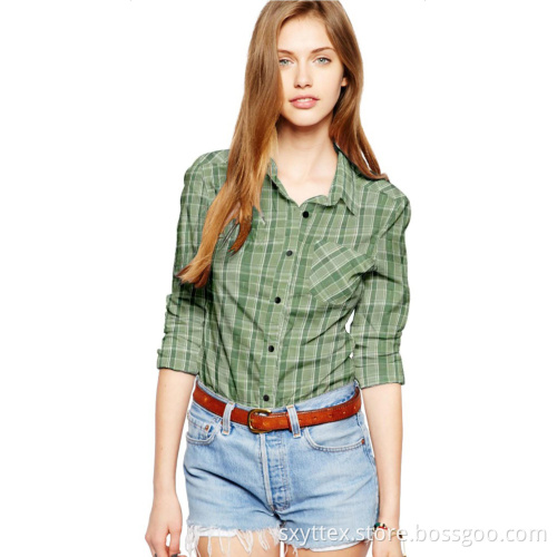 Shirt Use Check Fabric Yarn Dyed